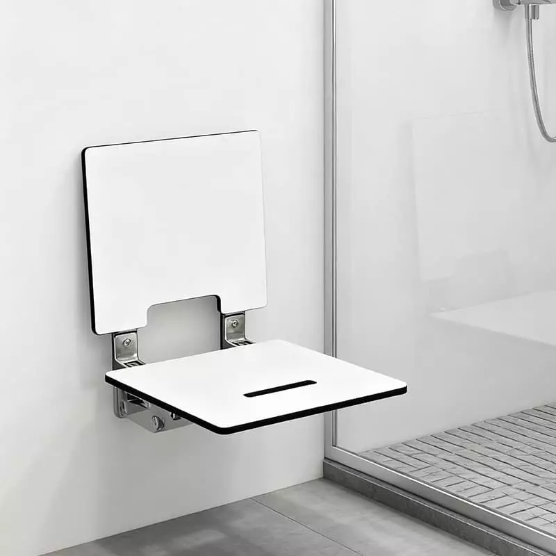 304 Stainless Steel and Antibacterial Compact Laminate Shower Bench