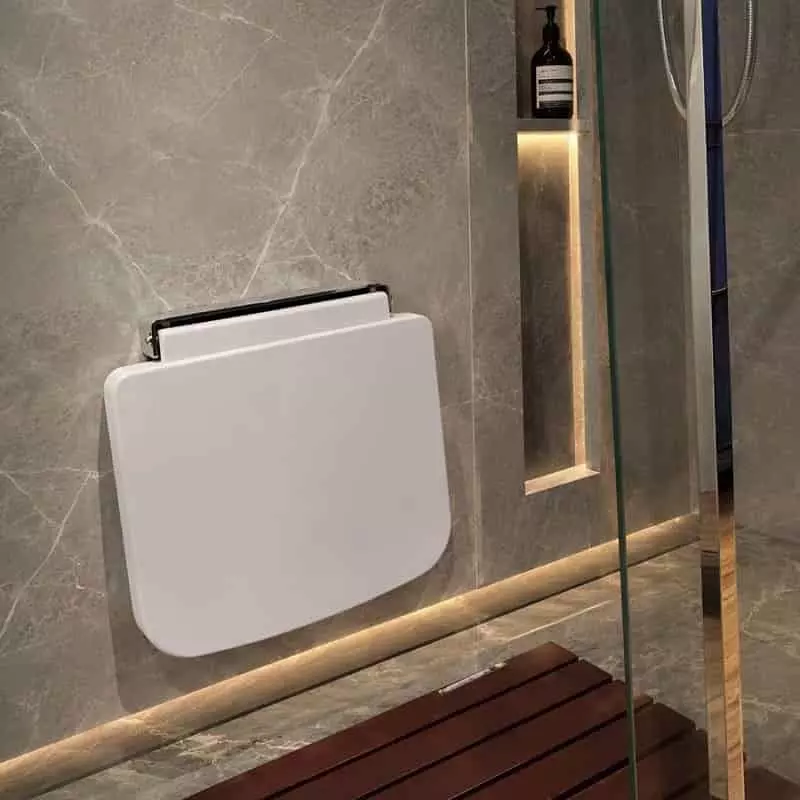 90° Folding Shower Bench