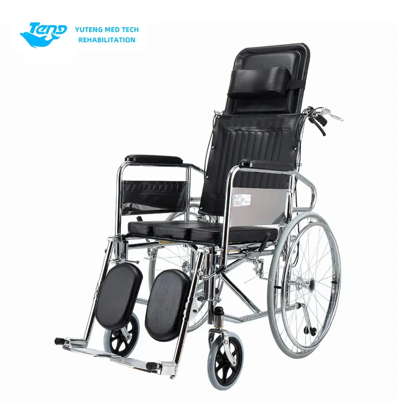 High-Back Steel Reclining Wheelchair